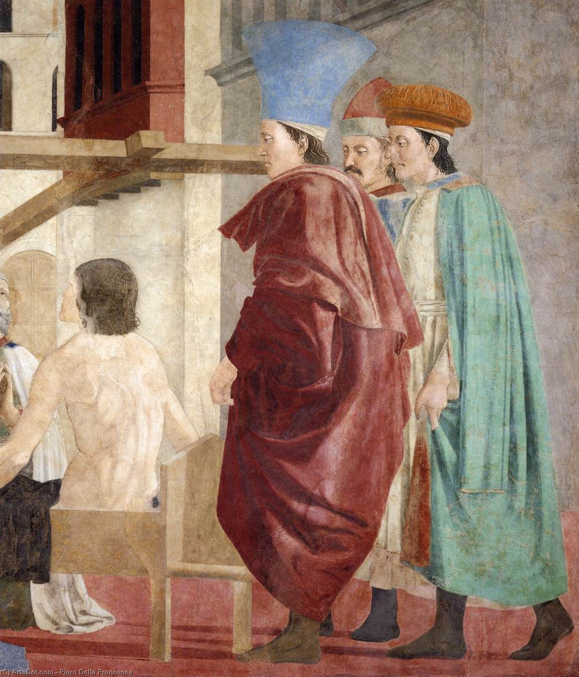 Erkennung Des Heiligen Kreuzes (detail) — Piero Della Francesca