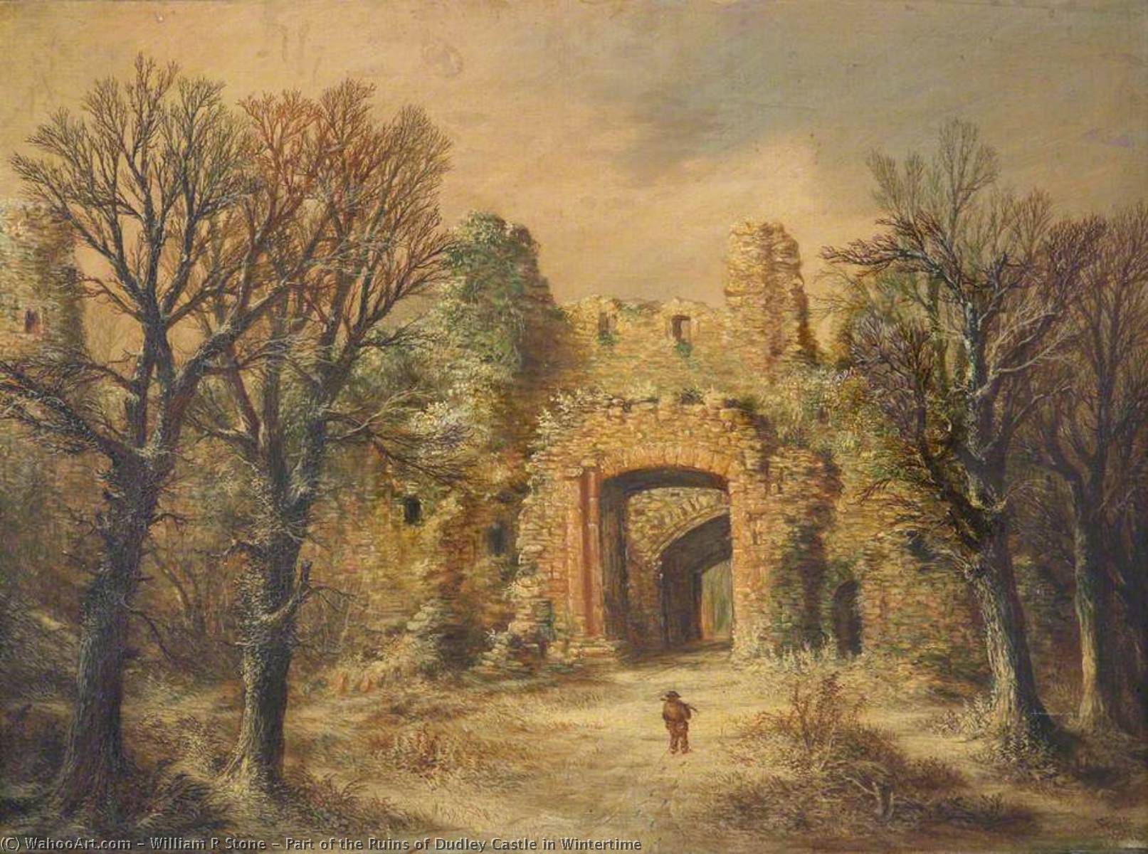 Part Of The Ruins Of Dudley Castle In Wintertime — William R Stone