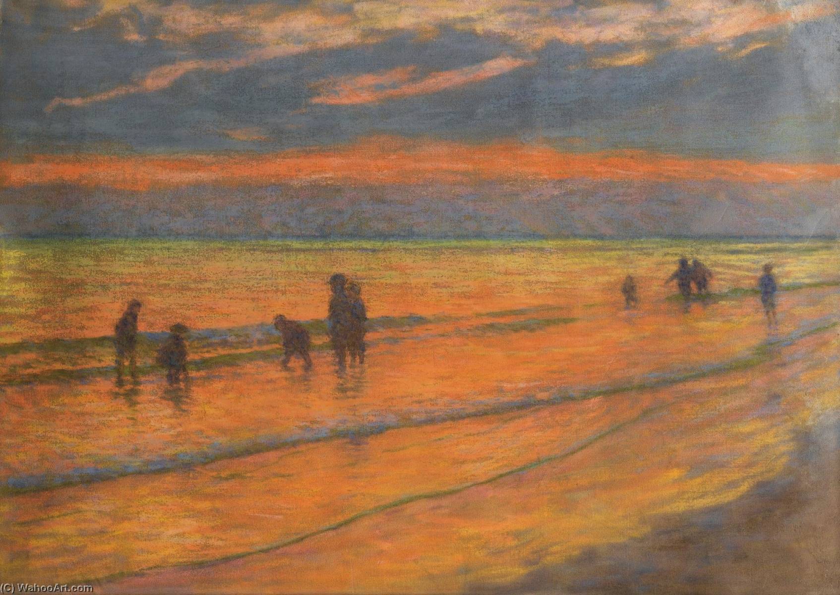 Coucher De Soleil Sur La Plage — Claude Emil Schuffenecker