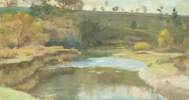The Barle At Withypool, Exmoor — Sir Alfred James Munnings
