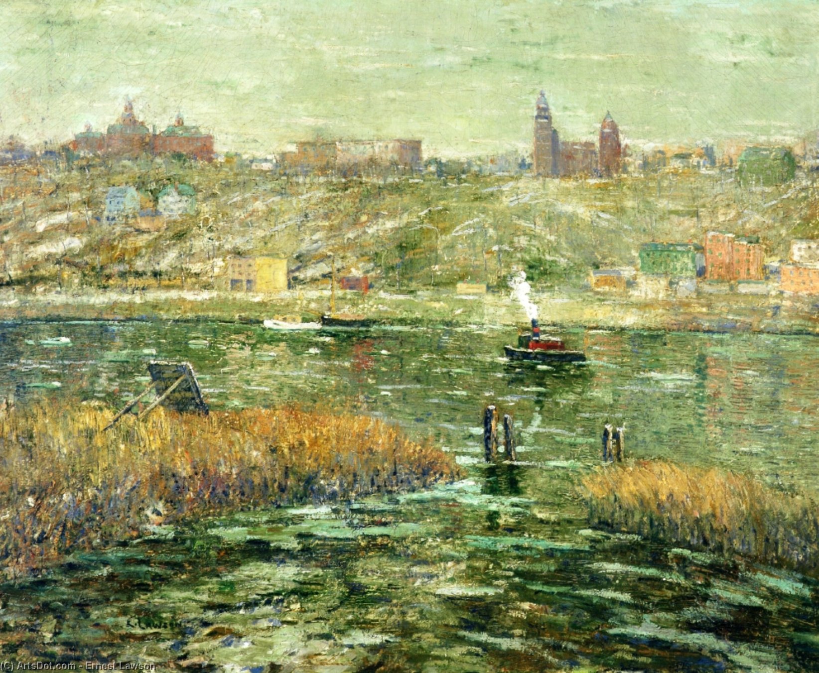 Harlem River — Эрнест Лоусон