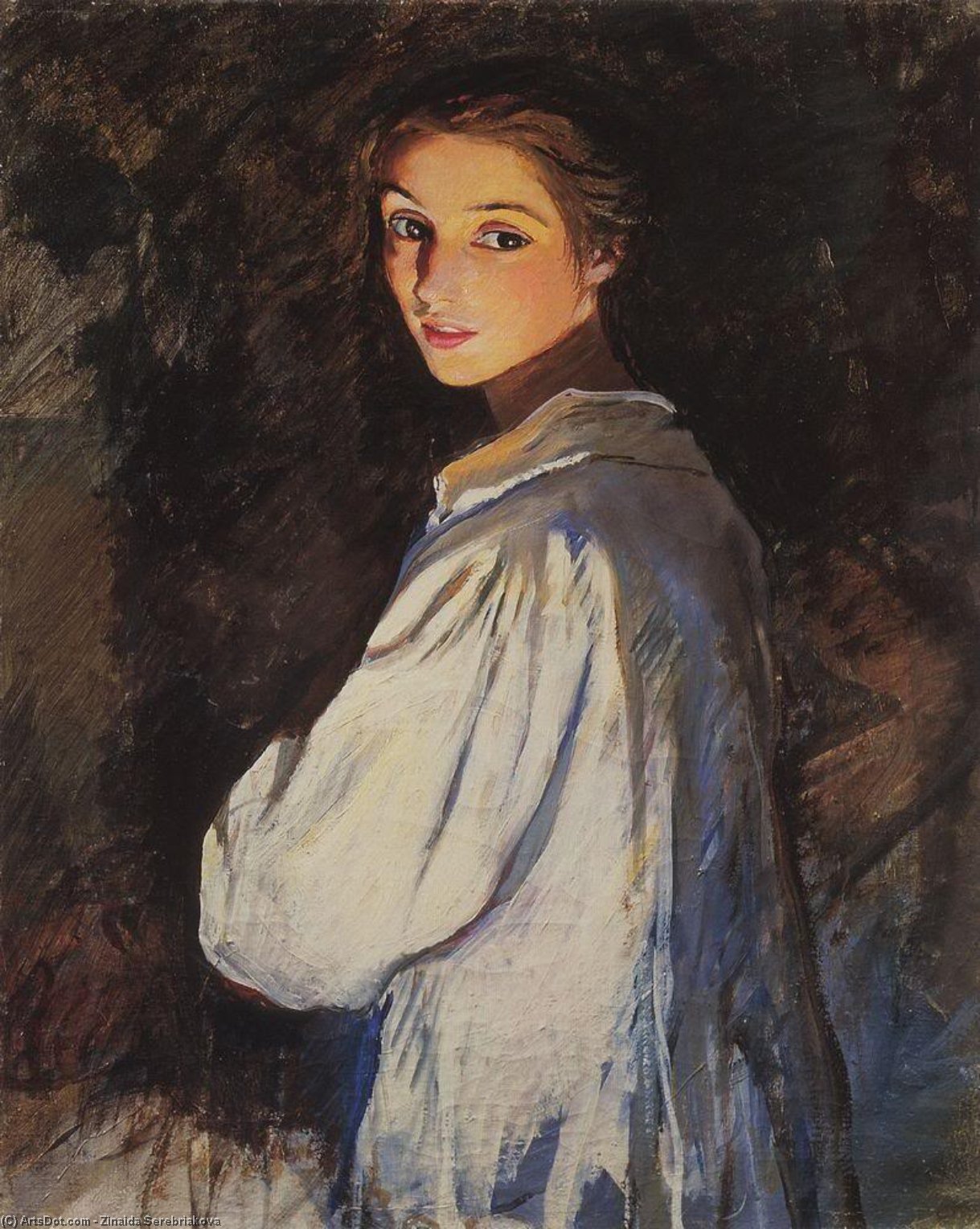 Girl With A Candle. Self Portrait — Zinaida Serebriakova