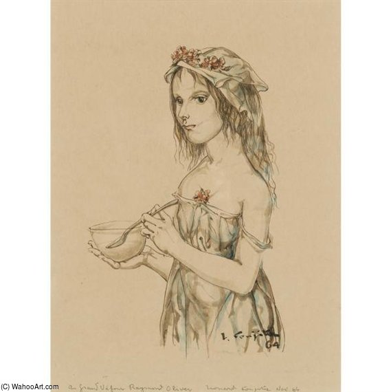 La Petite Fille Au Bol — Léonard Tsuguharu Foujita