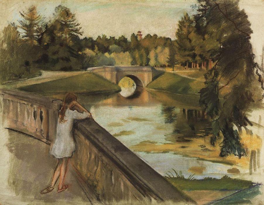 The Bridge At Gatchina (karpin Pond) — Zinaida Serebriakova