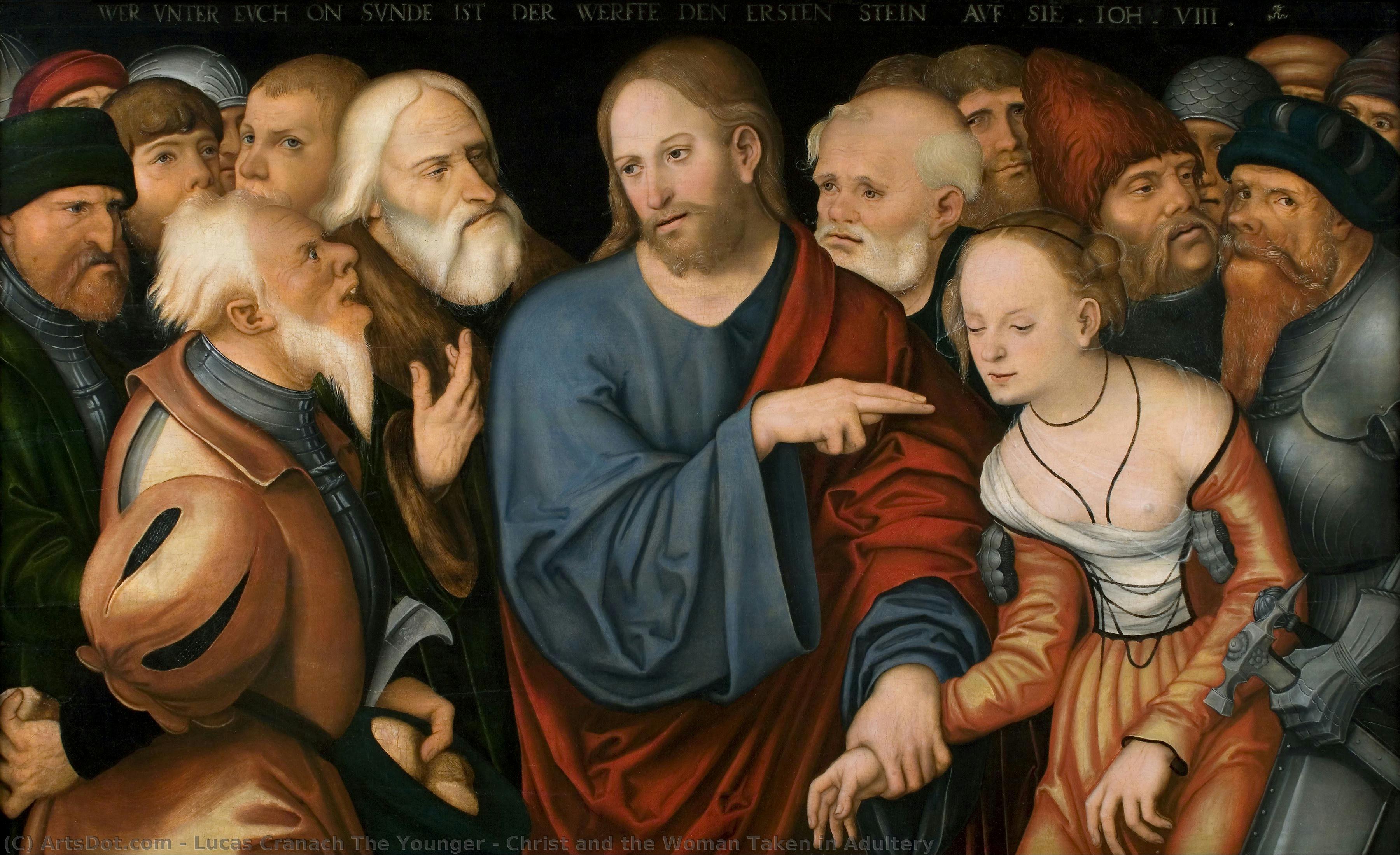 Christ And The Woman Taken In Adultery — Lucas Cranach The Younger