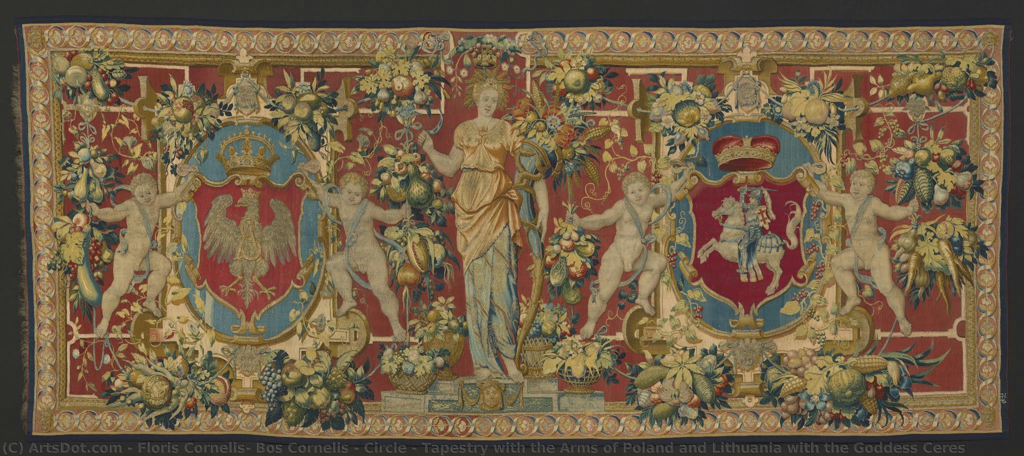 Tapestry With The Arms Of Poland And Lithuania With The Goddess Ceres — Floris Cornelis (bos Cornelis-kreis)