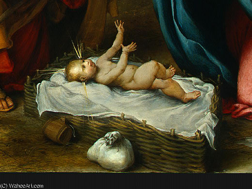 The Nativity (detalj - ) — Lorenzo Lotto