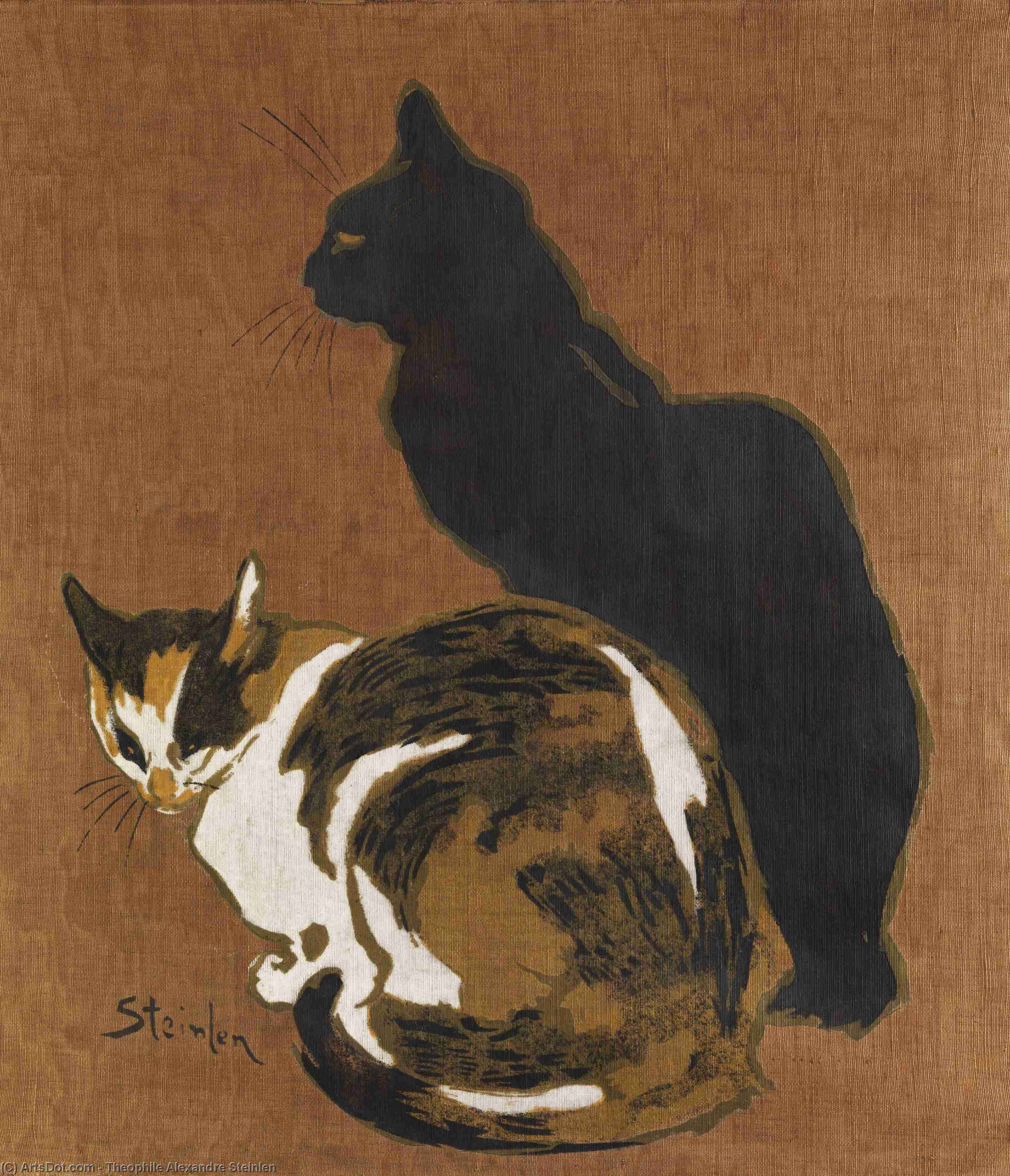Zwei Katzen — Theophile Alexandre Steinlen