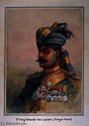 Head And Shoulders Portrait Of Risaldar — Alfred Crowdy Lovett