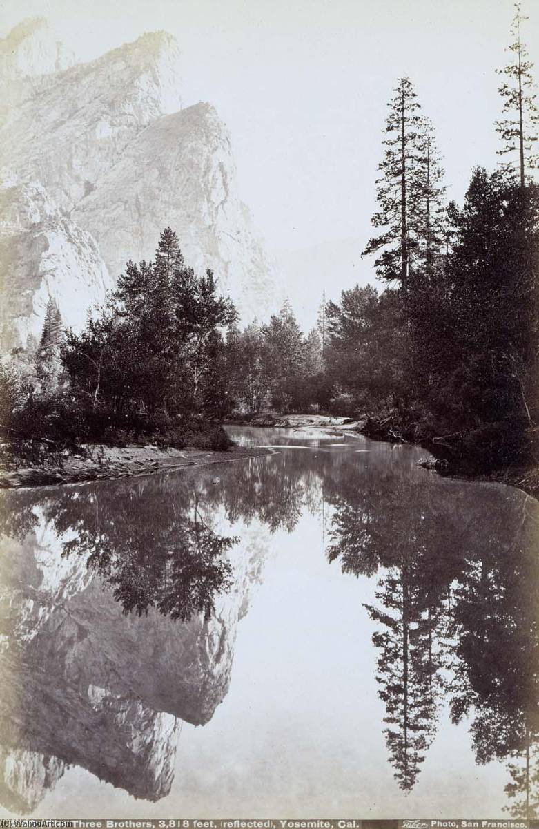 The Three Brothers, Yosemite — Carleton Emmons Watkins