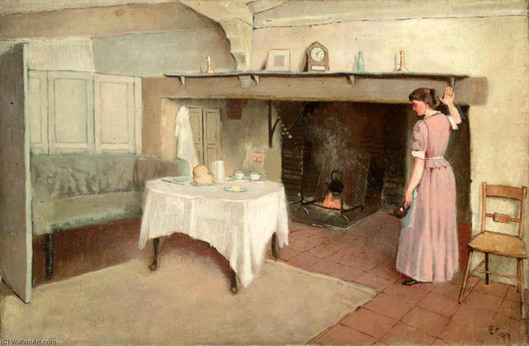 Interior View Of Unidentified Cottage In East Surrey — Ernest C Christie