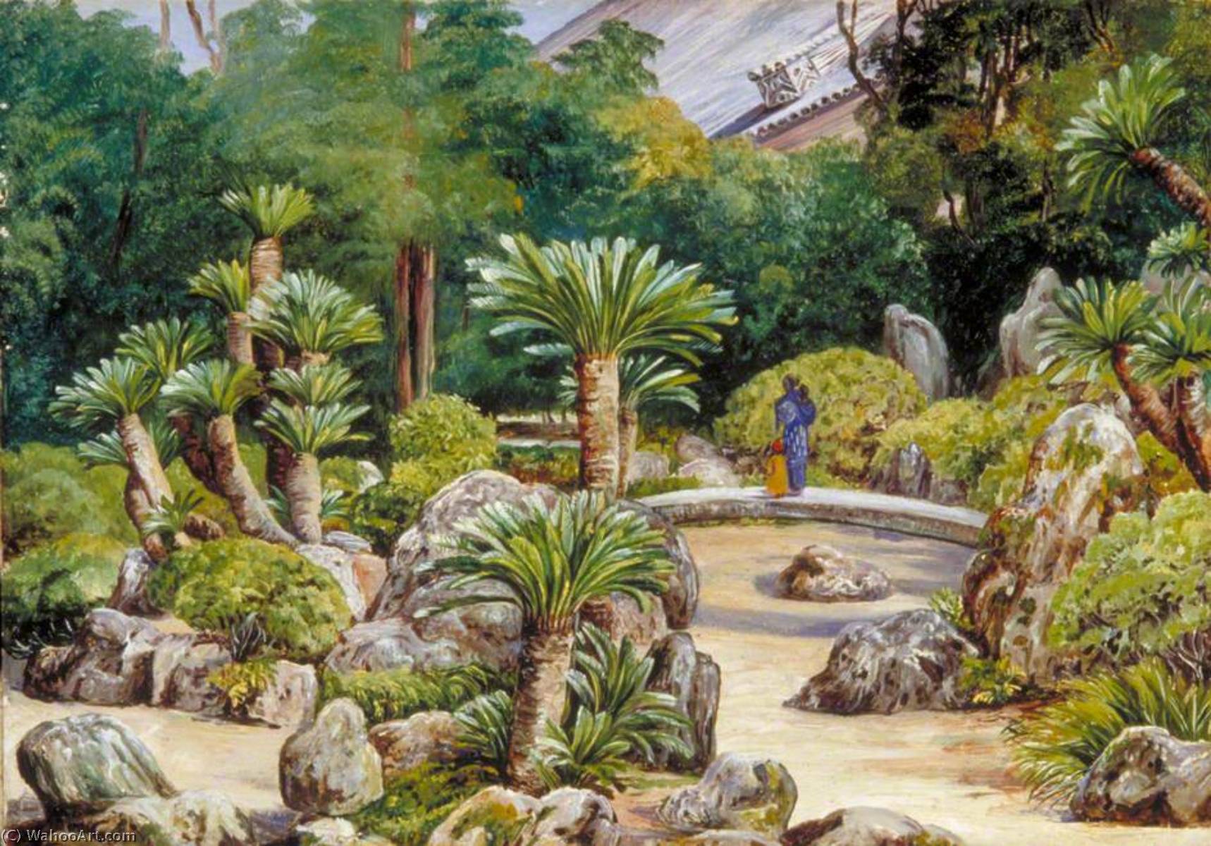 Jardín Del Templo Nishi Hongan-ji, Kioto, Japón — Marianne North