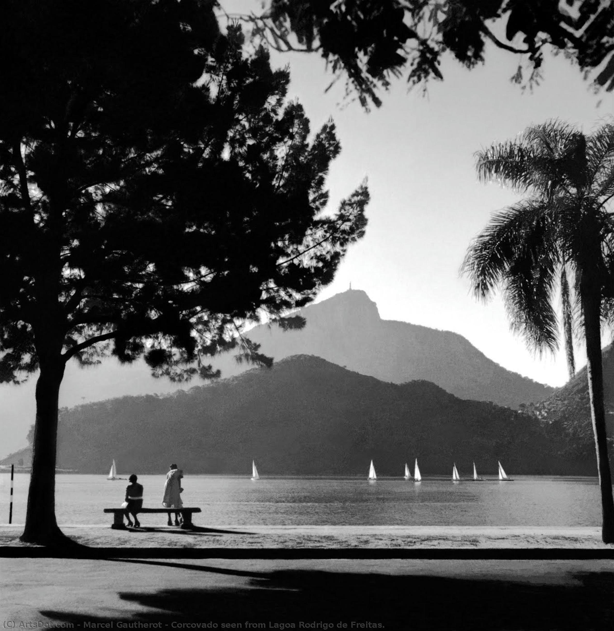 Corcovado Seen From Lagoa Rodrigo De Freitas. — Marcel Gautherot