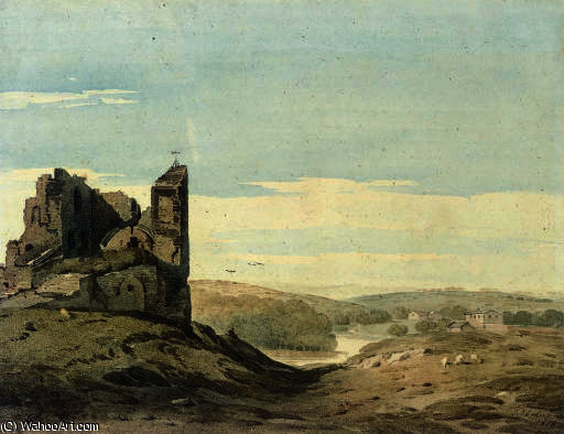 Knaresborough Castle, Yorkshire — John Varley I (the Older)