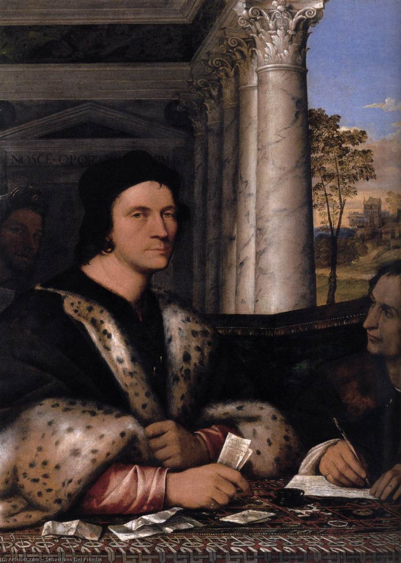 Portrait Of Ferry Carondelet And His Secretaries — Sebastiano Del Piombo