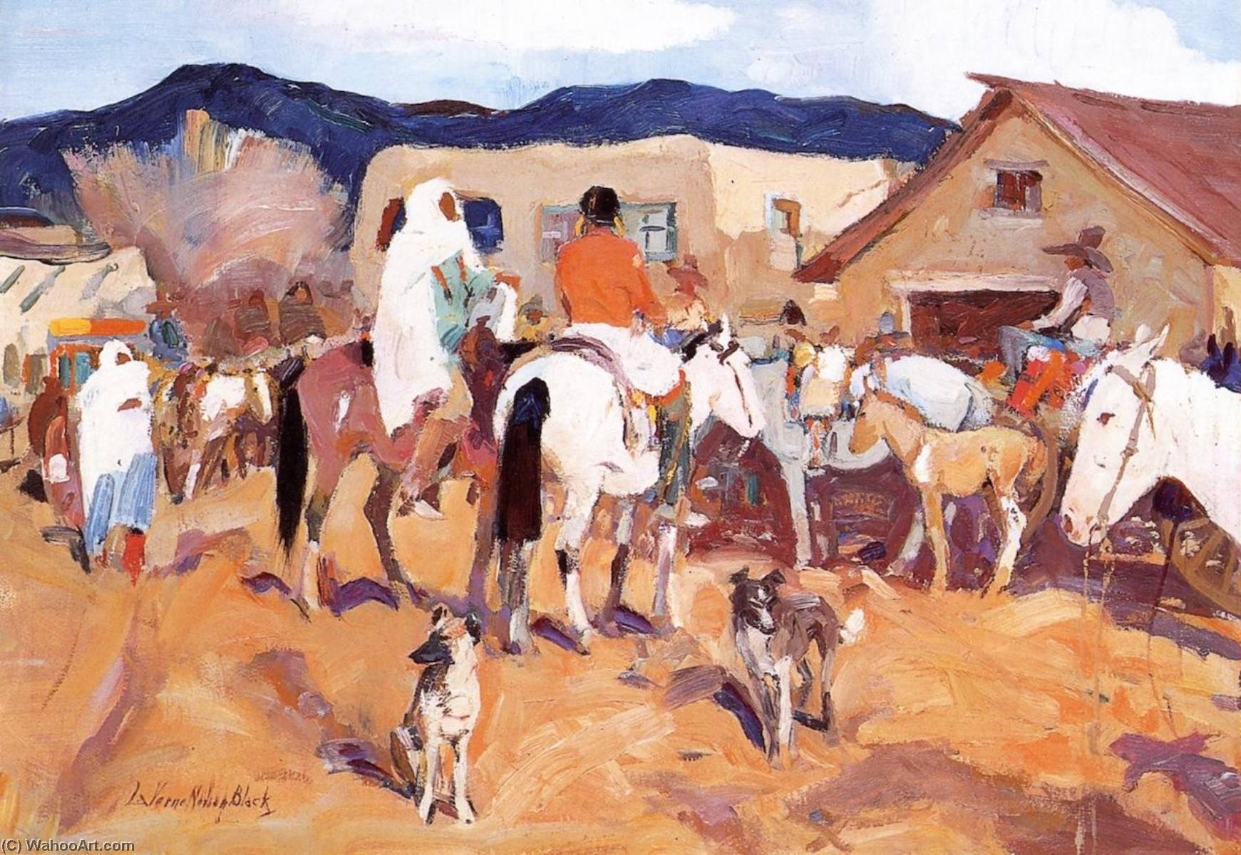 Gathering For The Rabbit Hunt — Laverne Nelson Black