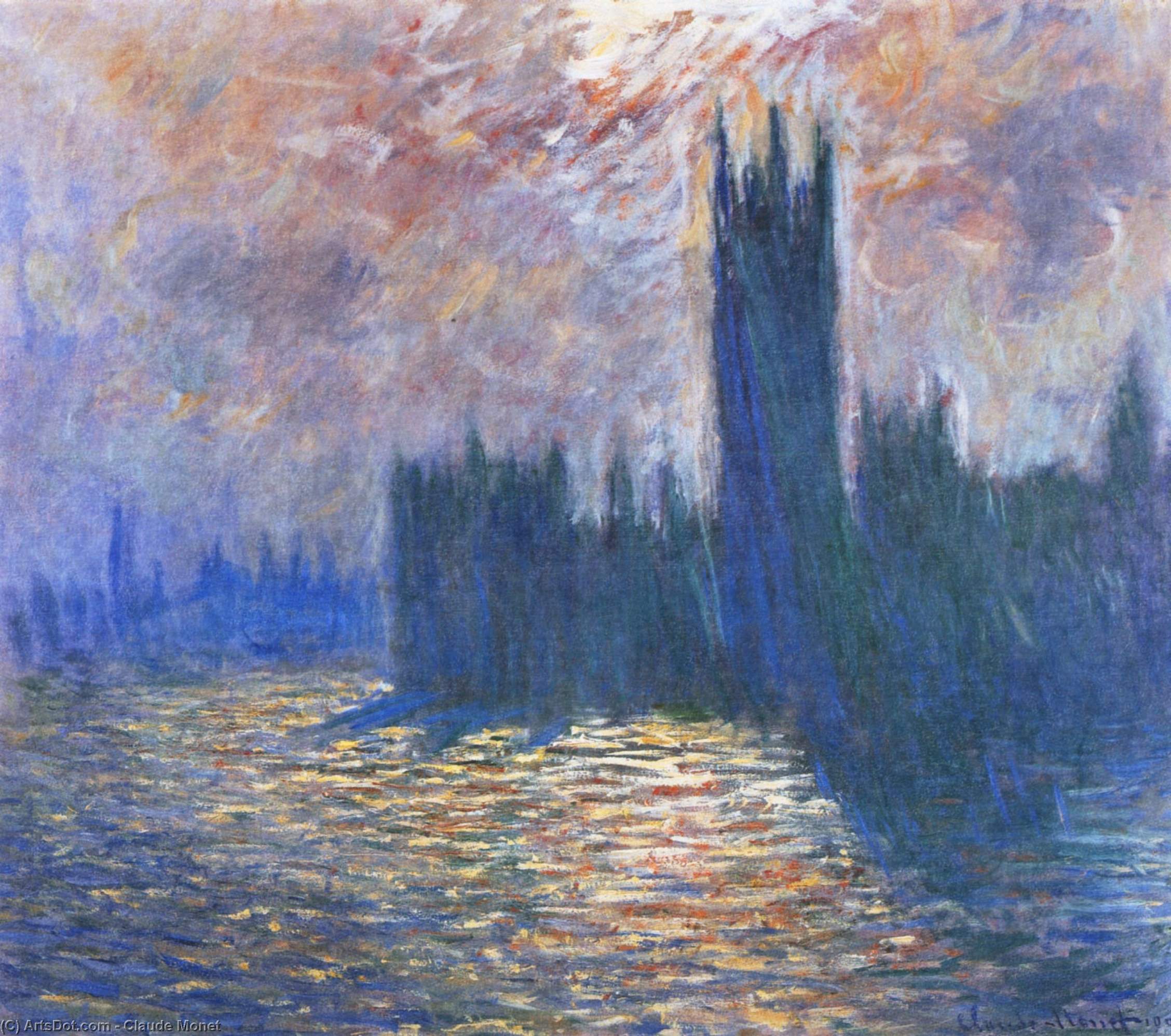 Parliament, Reflections On The Thames — Клод Моне
