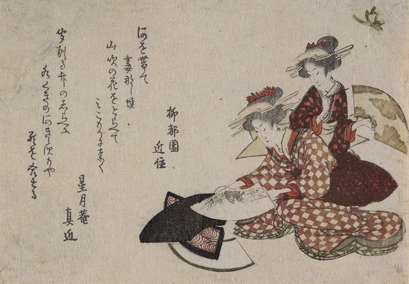 Women Painting Fans — Katsushika Hokusai