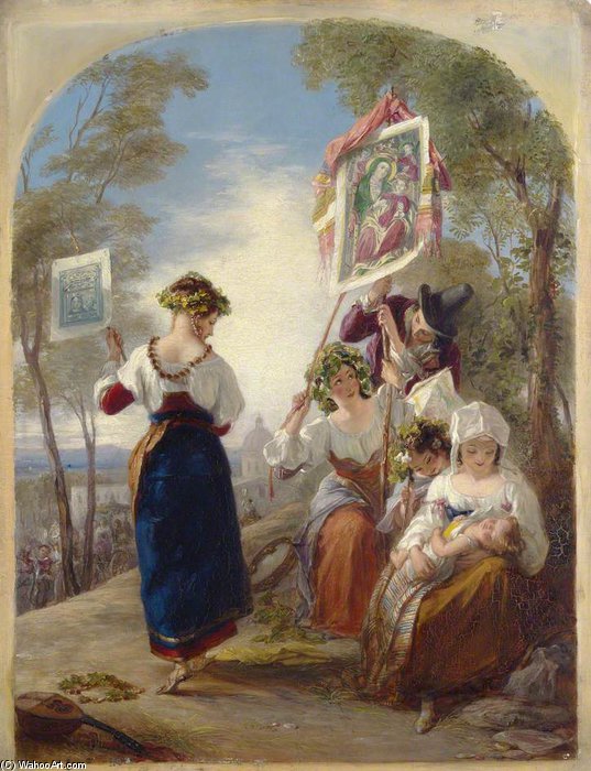 Neapolitan Peasants At The Festa Of The Madonna Del Arco — Thomas Uwins