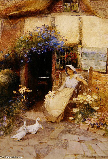 At The Cottage Door — Thomas Mackay