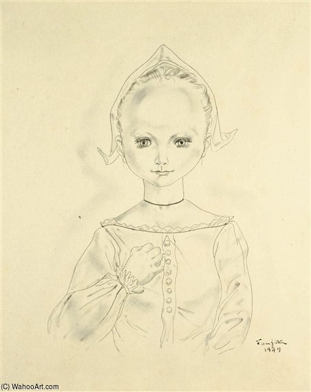 Jeune Fille À La Coiffe — Léonard Tsuguharu Foujita
