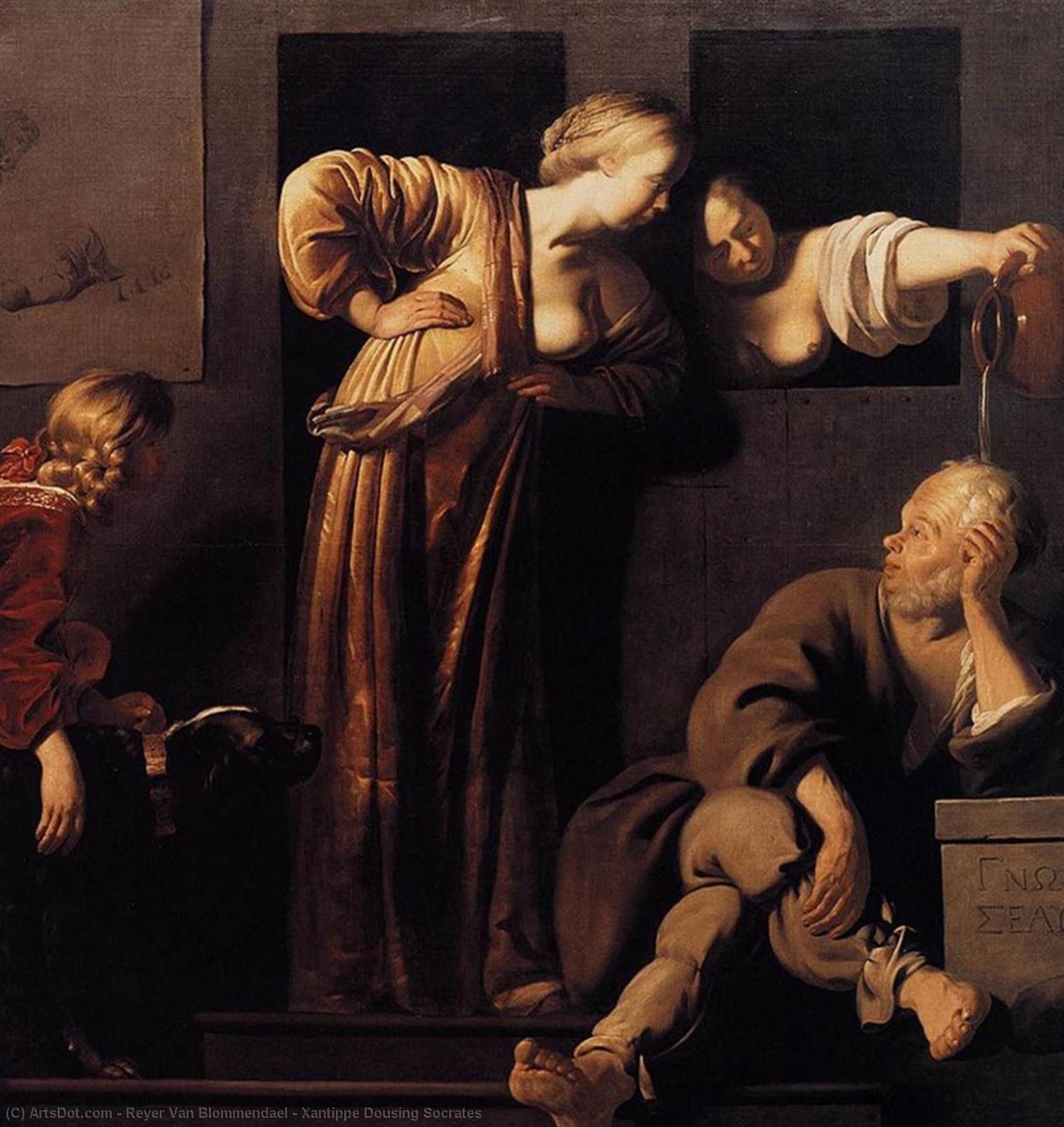 Xantippe Dousing Socrates — Reyer Van Blommendael