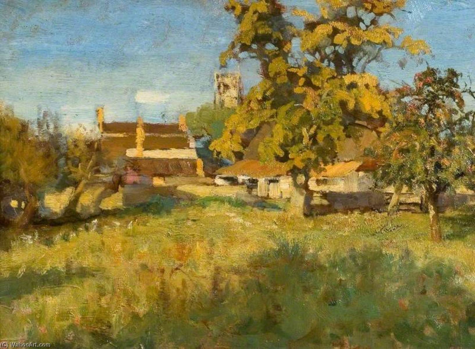 Landscape With Church — Norman Hirst