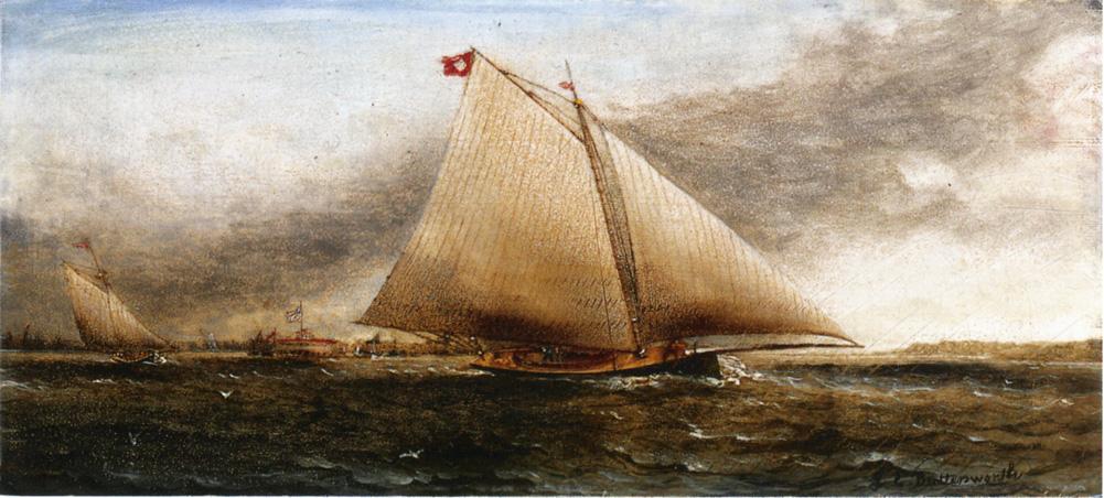 Yacht Race Off Castle Garden, New York — James Edward Buttersworth