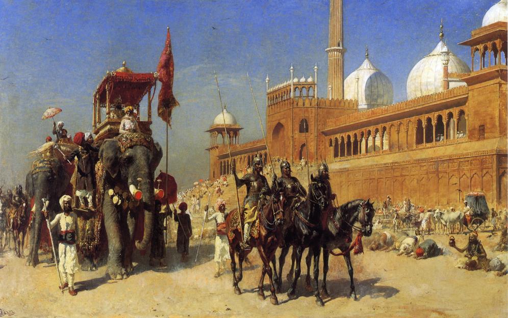 Great Mogul And His Court Returning From The Great Mosque At Delhi, India — エドウィン・ロード・ウィークス