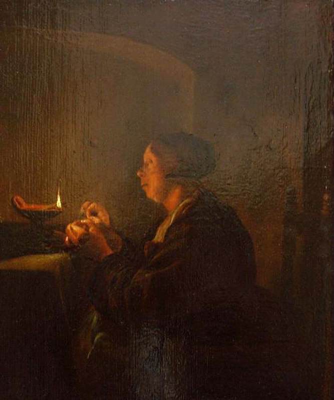 Woman By Candlelight — Hans Speckaert