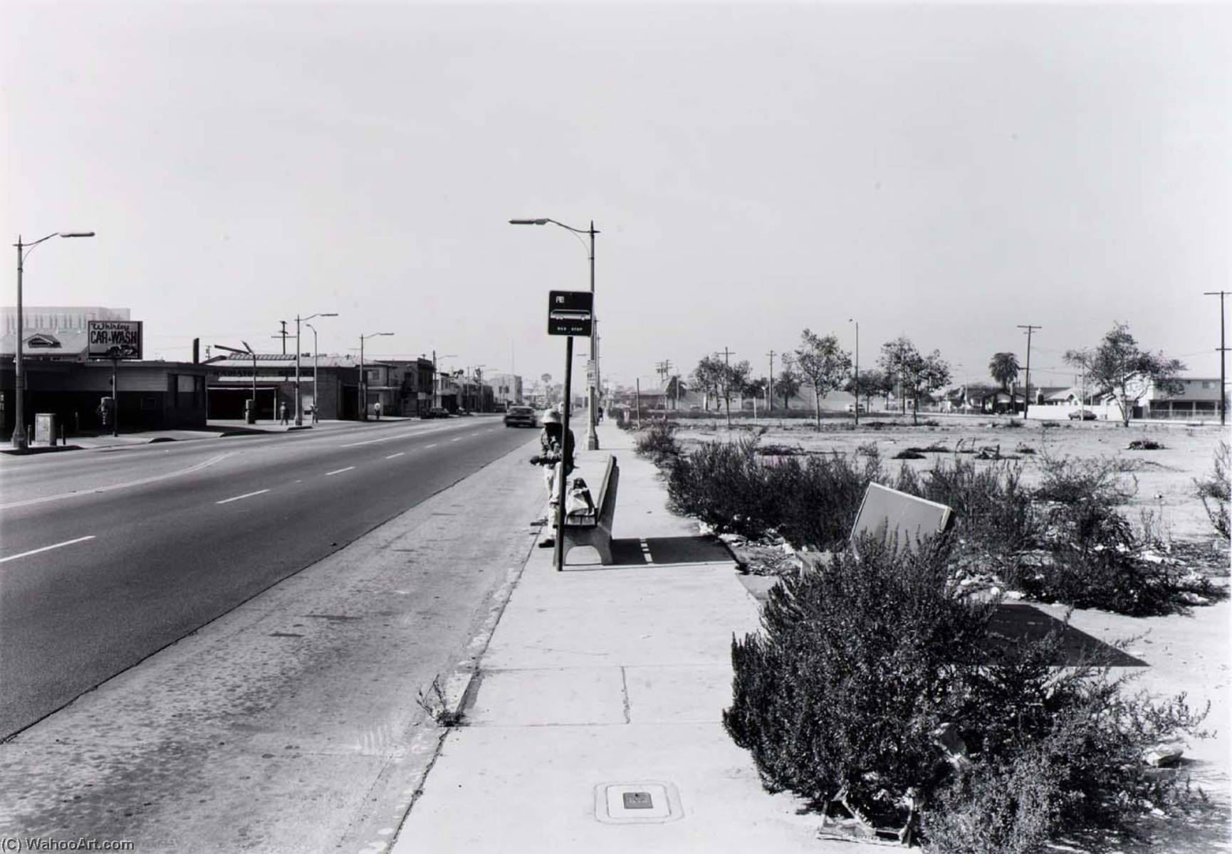 Public Transit Areas, California Ave. And Anaheim St., Looking North, From The Long Beach Documentary Survey Project — Anthony Hernandez
