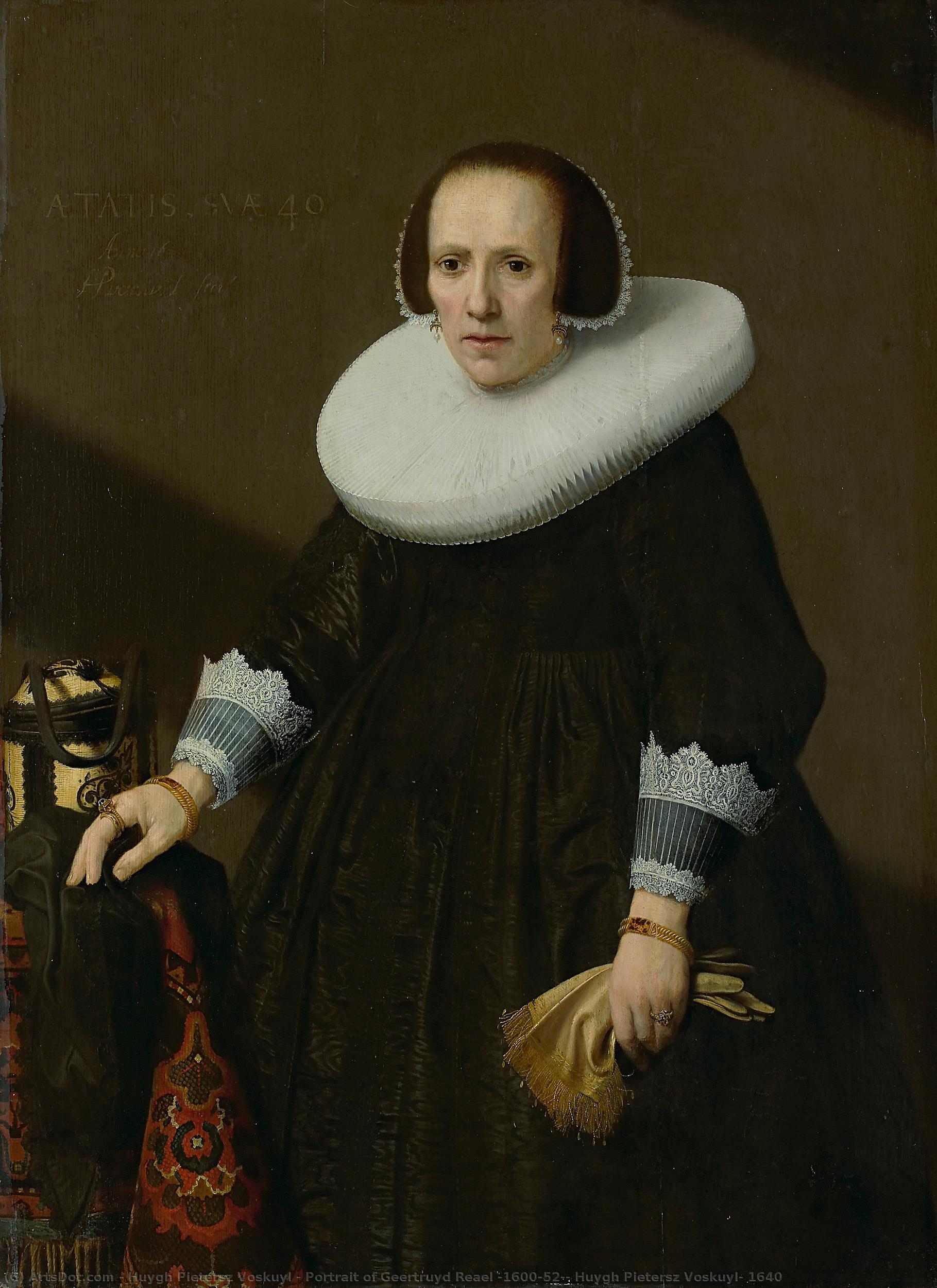 Portrait Of Geertruyd Reael (1600-52), Huygh Pietersz Voskuyl, 1640 — Huijgh Pietersz Voskuijl