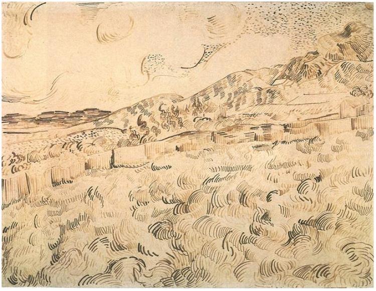 Landschaft Mit Einer Wand — Vincent Willem Van Gogh
