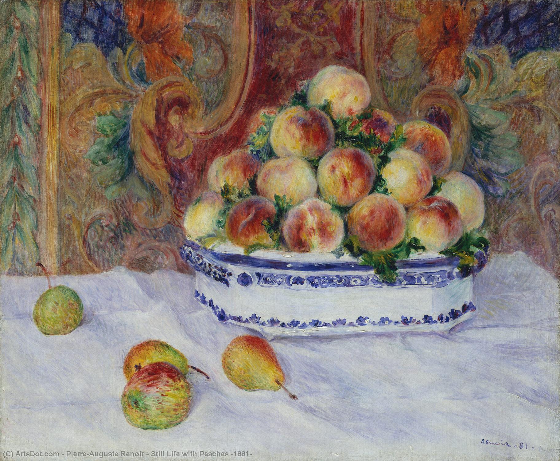 Still Life With Peaches (1881) — Pierre-auguste Renoir