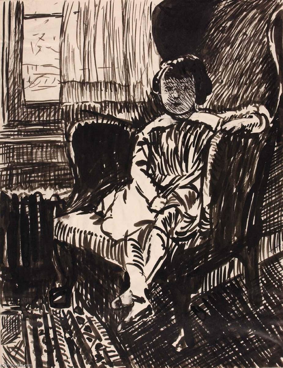 Untitled (girl Seated In Chair) — Henry Lyman Saÿen
