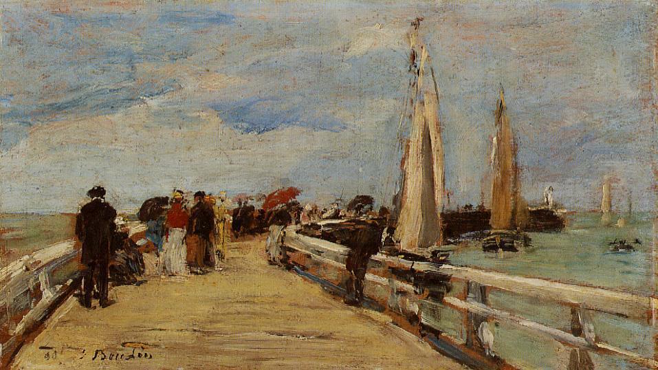 Deauville, The Jetty — Eugène Louis Boudin