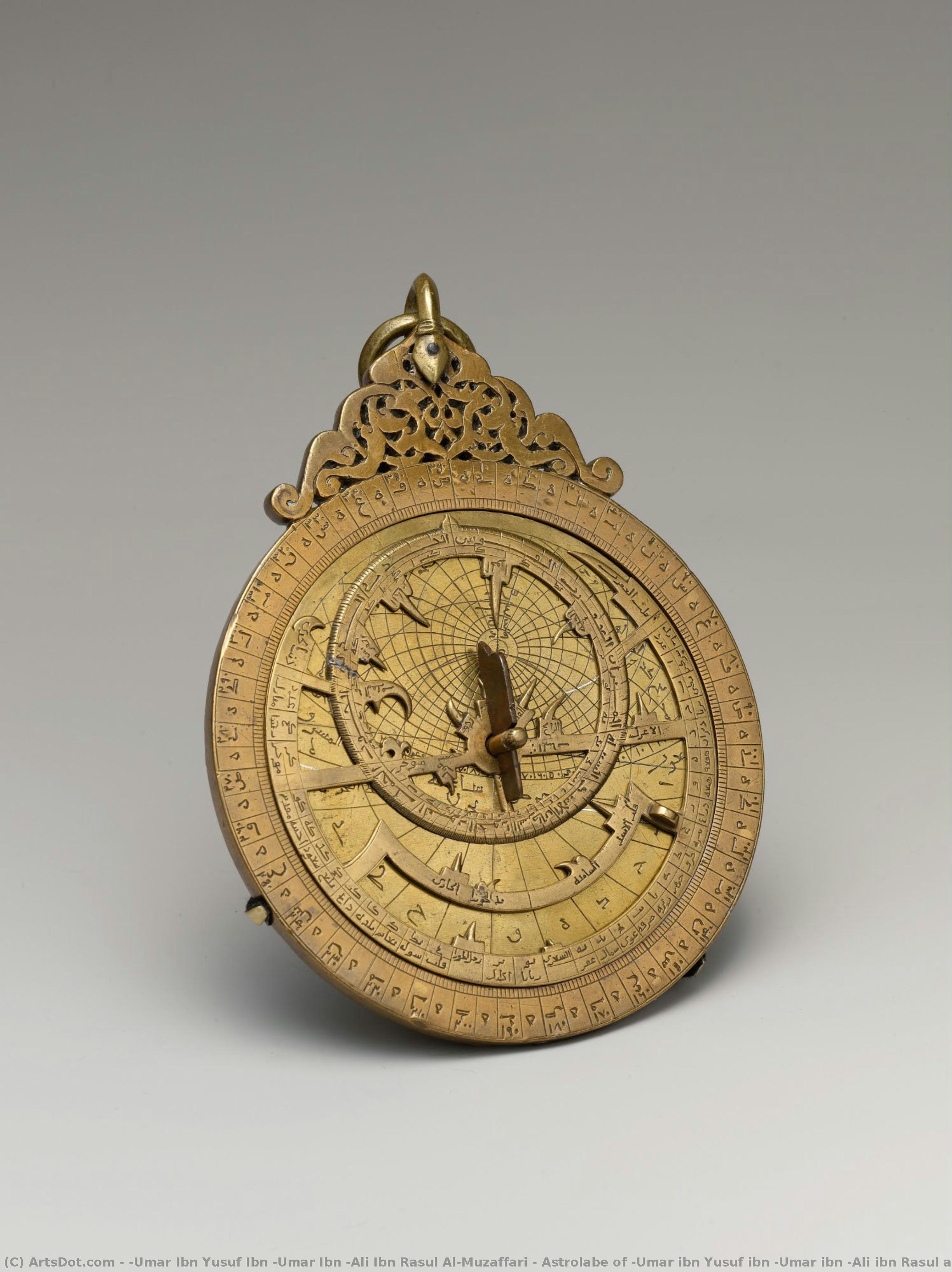 Astrolabe Of ‘umar Ibn Yusuf Ibn ‘umar Ibn ‘ali Ibn Rasul Al-muzaffari — ‘umar Ibn Yusuf Ibn ‘umar Ibn ‘ali Ibn Rasul Al-muzaffari