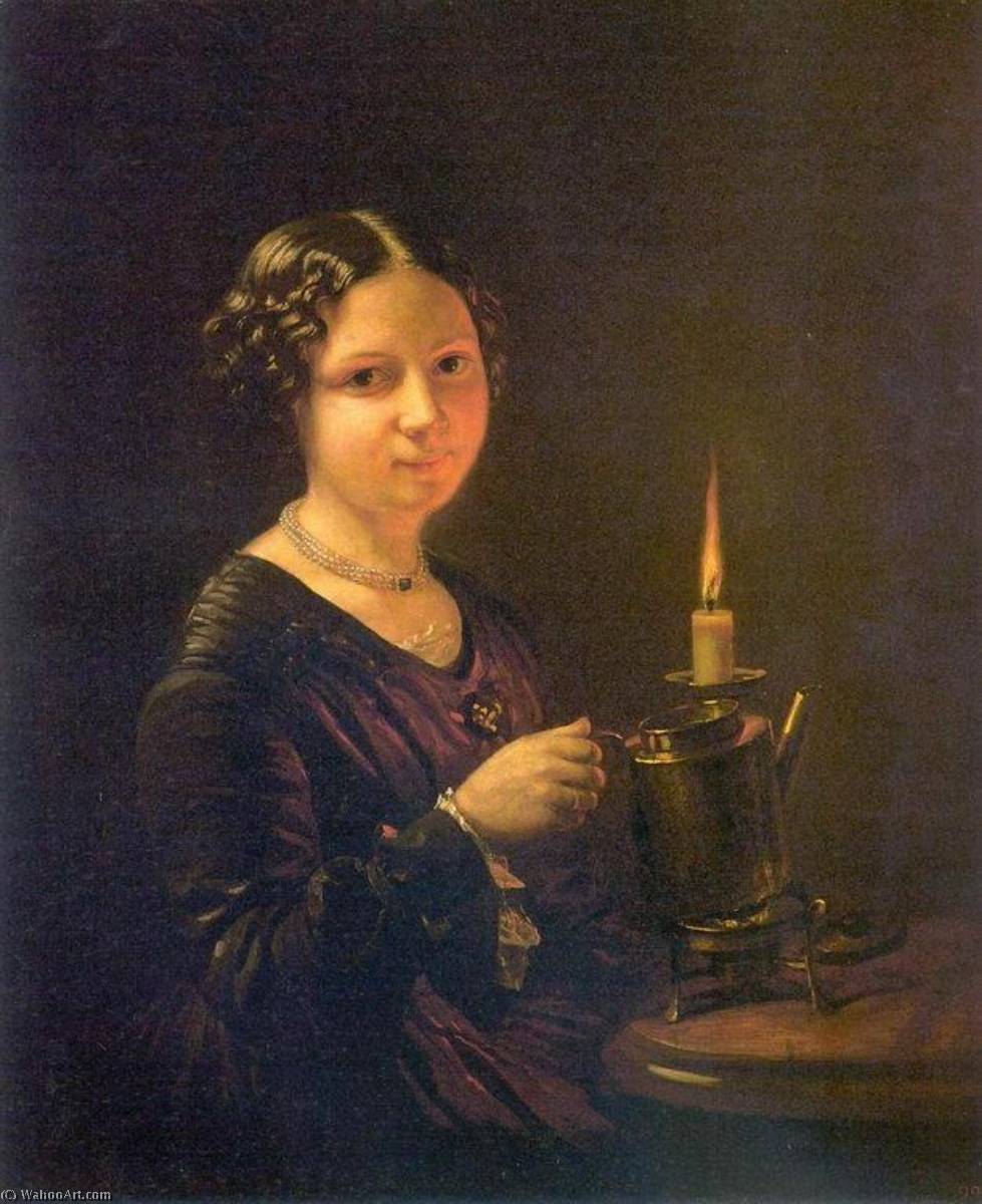 Girl With A Candle — Wassili Tropinin
