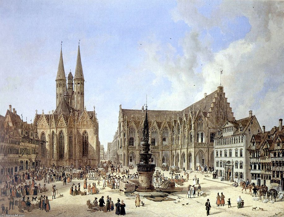 Altstadtmarkt Mit Altstadtrathaus — Domenico Quaglio