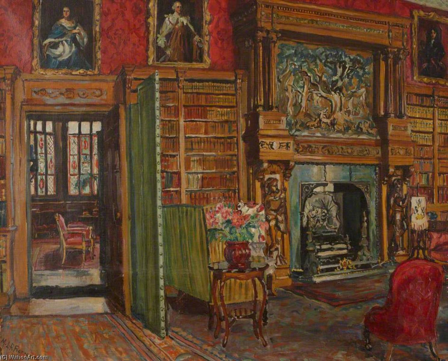 Interior – The Library — Marie-louise Roosevelt Pierrepont