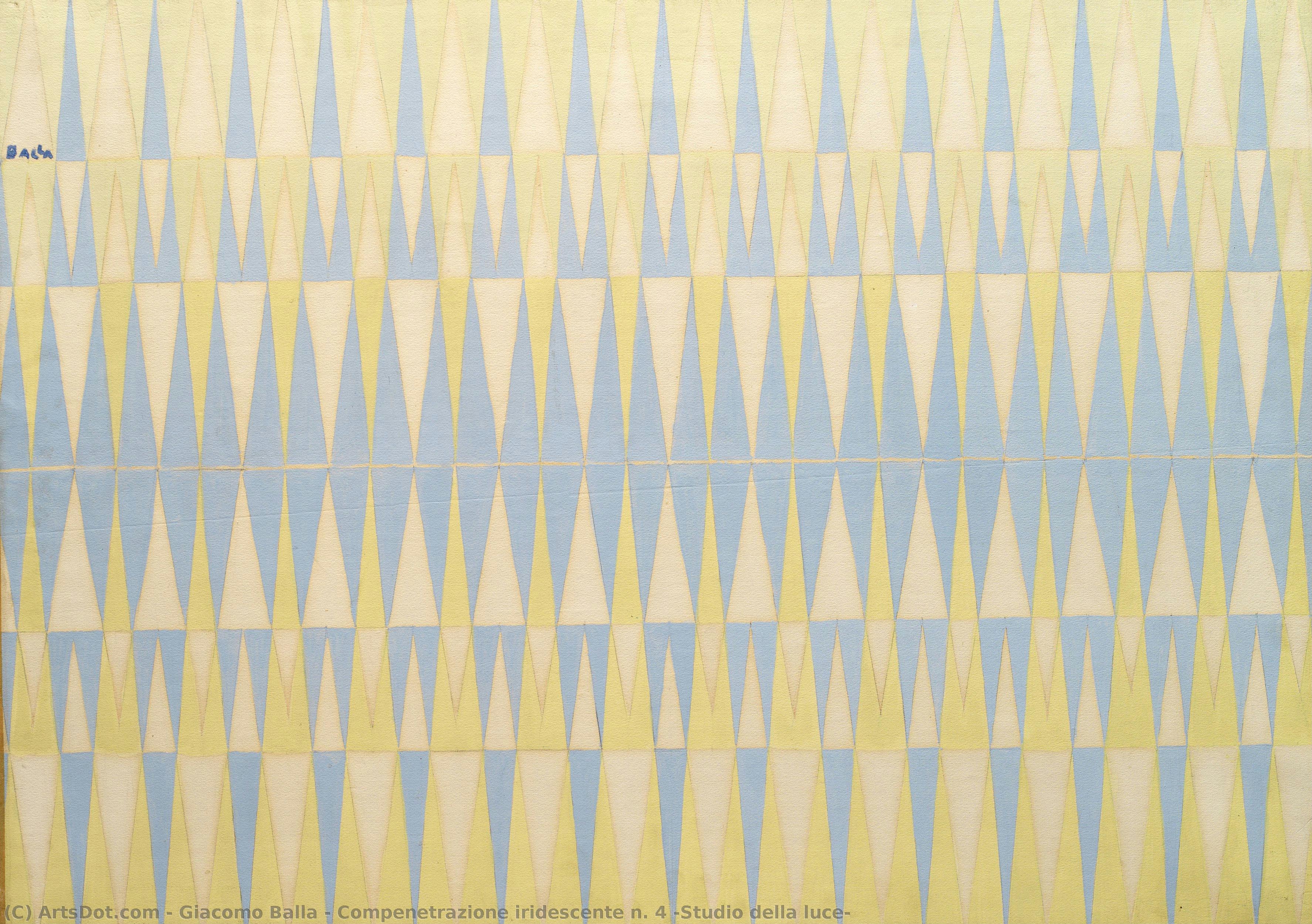 Compenetrazione Iridescente N. 4 (studio Della Luce) — Giacomo Balla