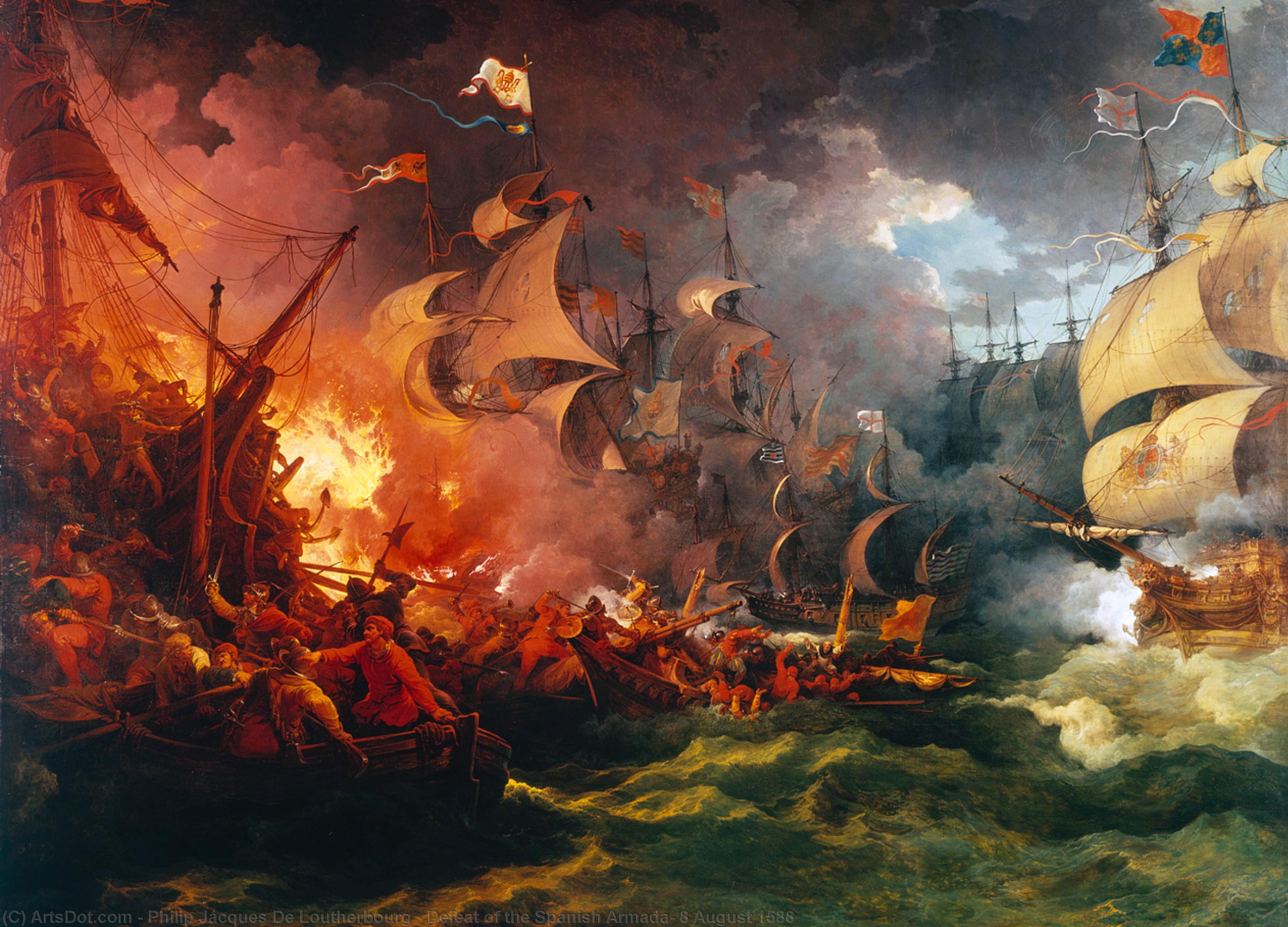 Defeat Of The Spanish Armada, 8 August 1588 — Philip James De Loutherbourg