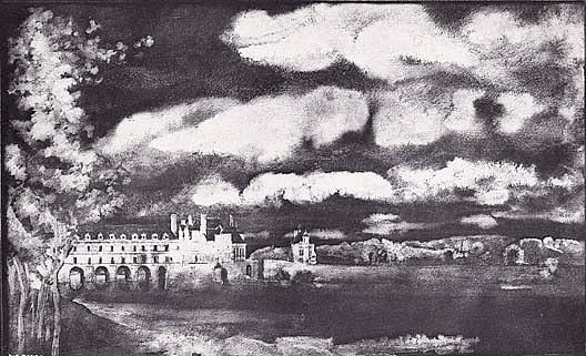 Chateau Of Chenonceaux, (painting) — Arthur B. Davies