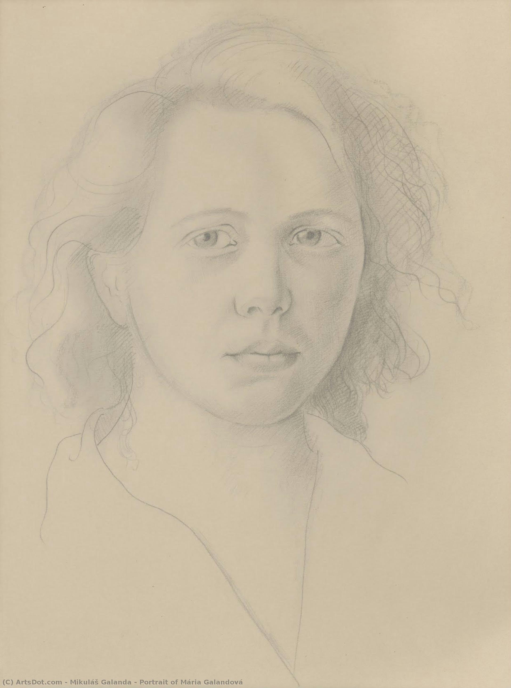 Portrait Of Mária Galandová — Mikuláš Galanda