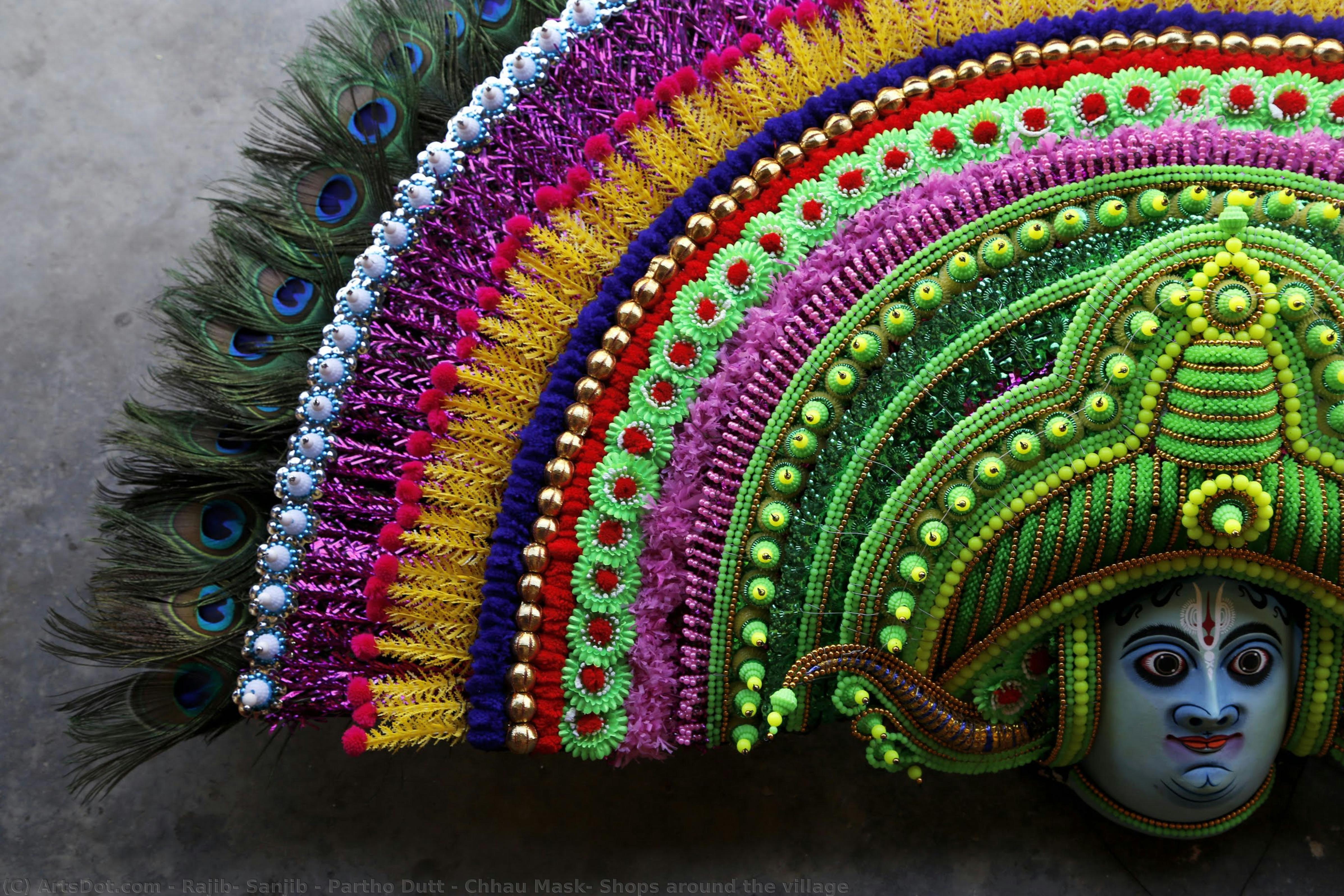 Chhau Mask: Shops Around The Village — Rajib, Sanjiv Und Partho Dutt