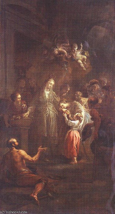 St Elisabeth Distributing Alms — Martin Johann Schmidt