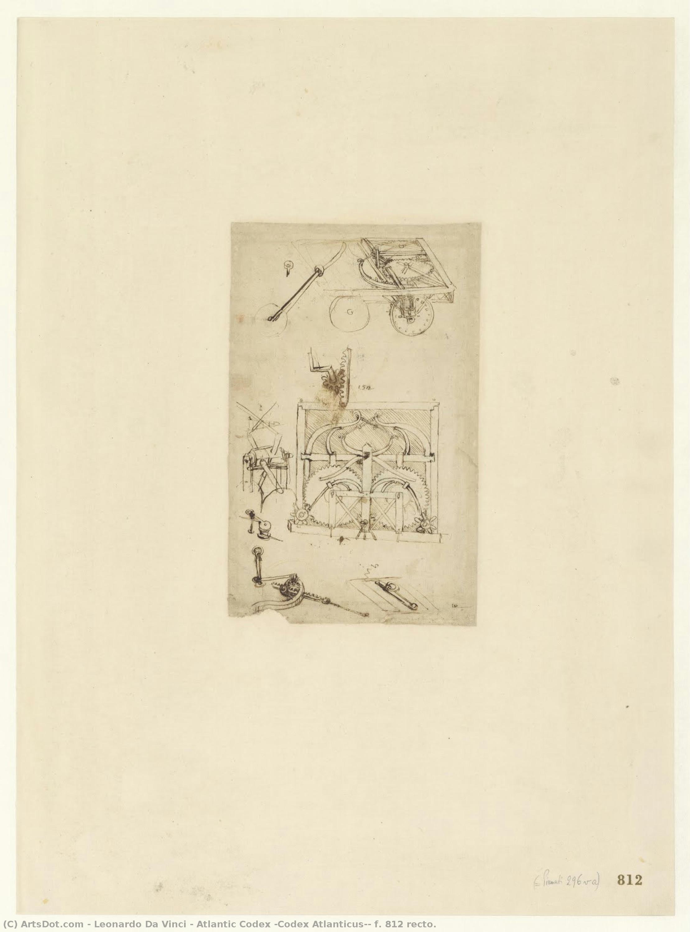 Atlantic Codex (codex Atlanticus), F. 812 Recto. — Леонардо Да Винчи