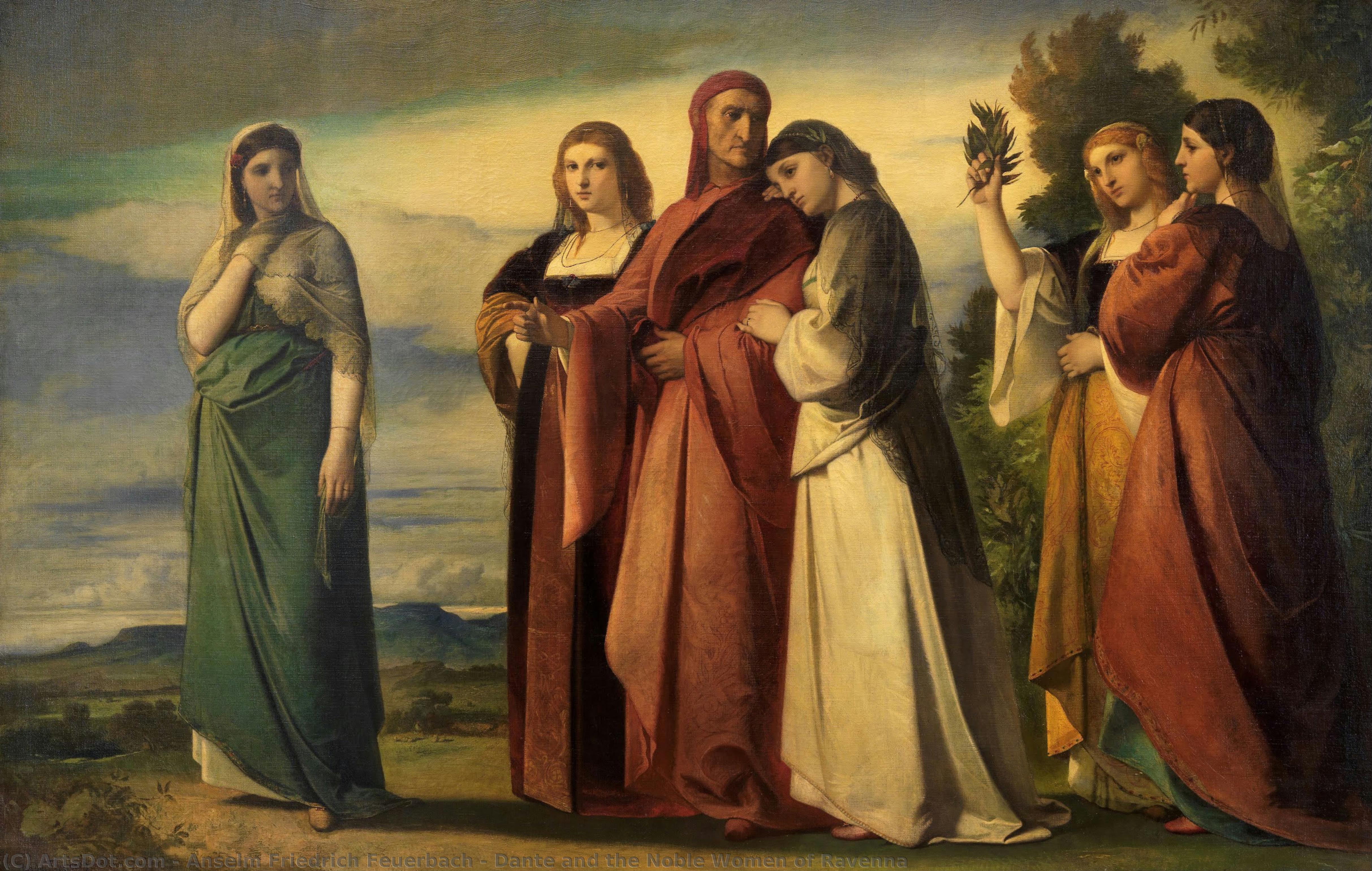 Dante And The Noble Women Of Ravenna — Anselm Friedrich Feuerbach