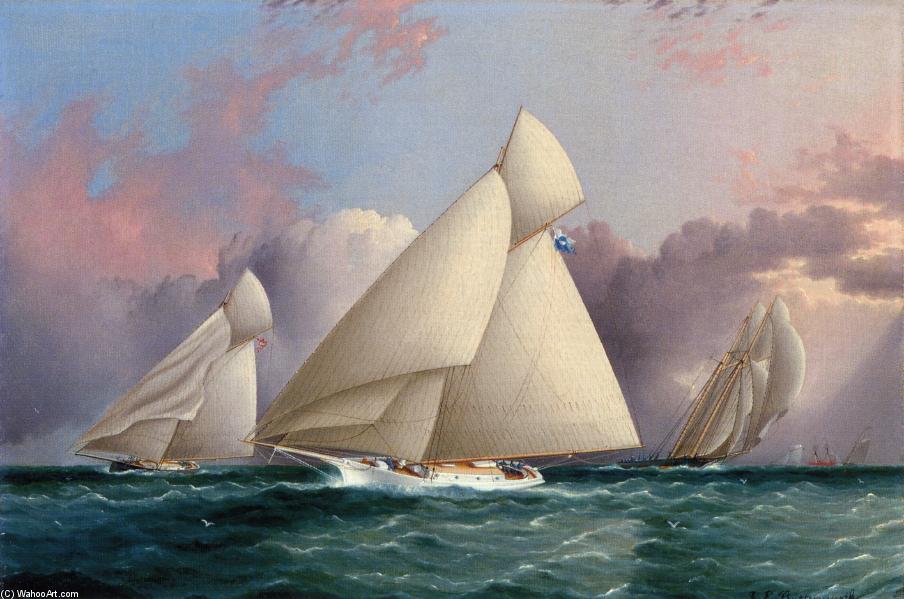 Yacht 'sappho' Beating To The Wind — James Edward Buttersworth