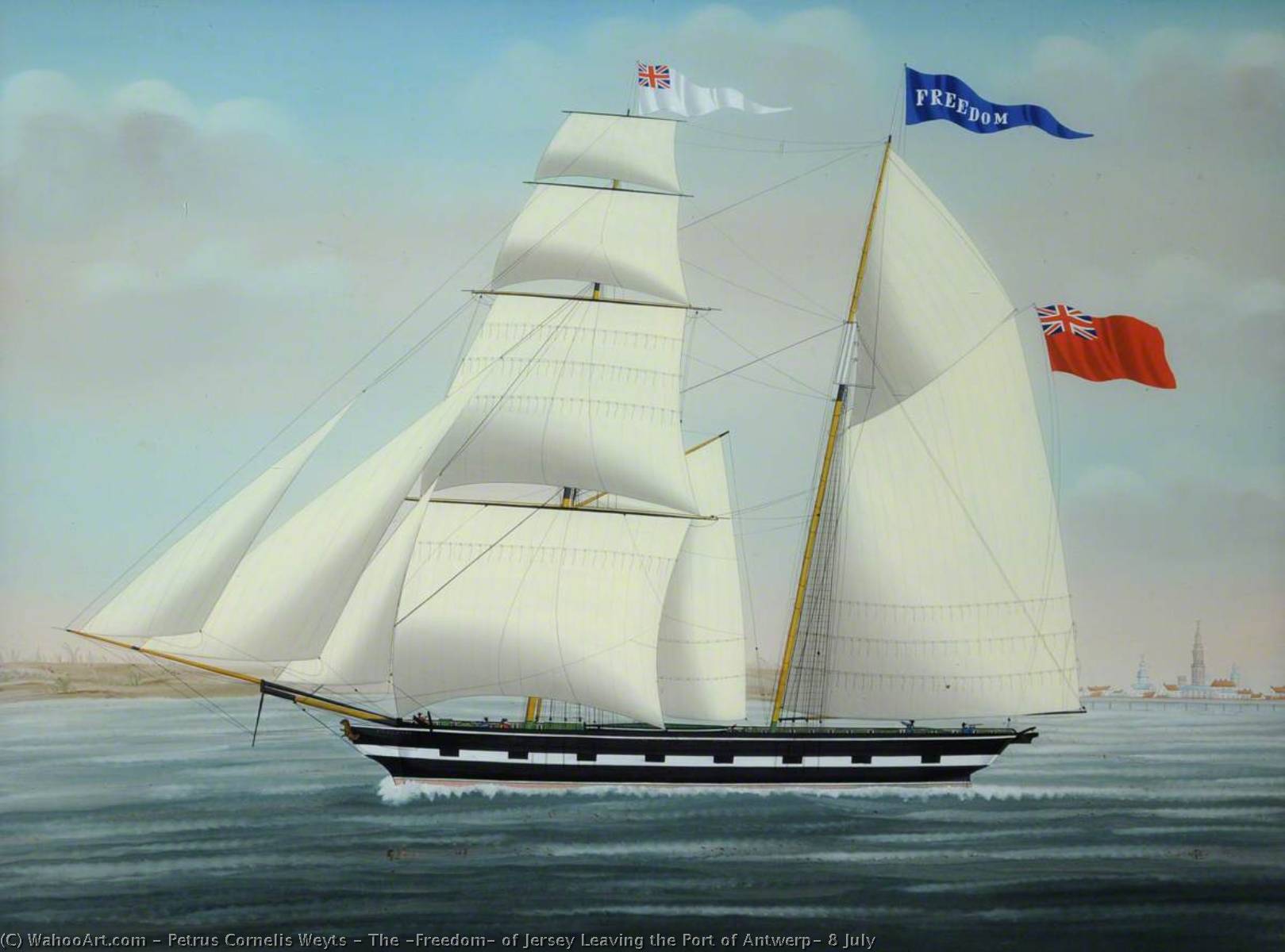 The 'freedom' Of Jersey Leaving The Port Of Antwerp, 8 July — Petrus Cornelis Weyts